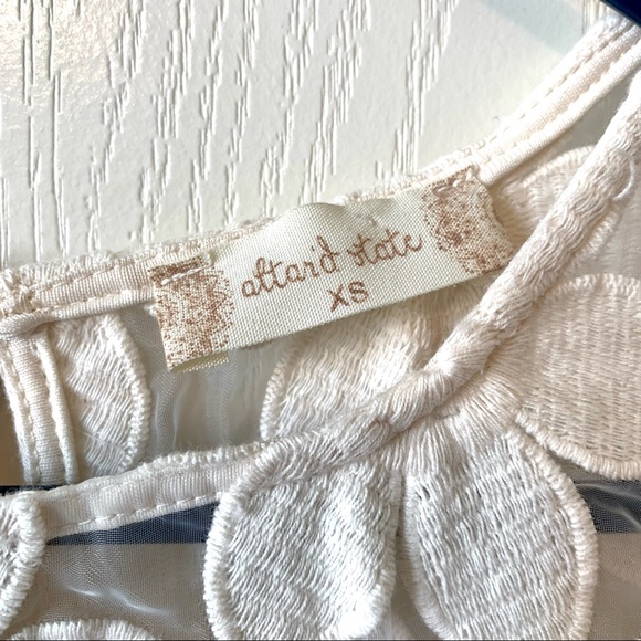 ALTAR’D STATE  Navy Floral Lace Pleated Dress—XS - Picture 10 of 14